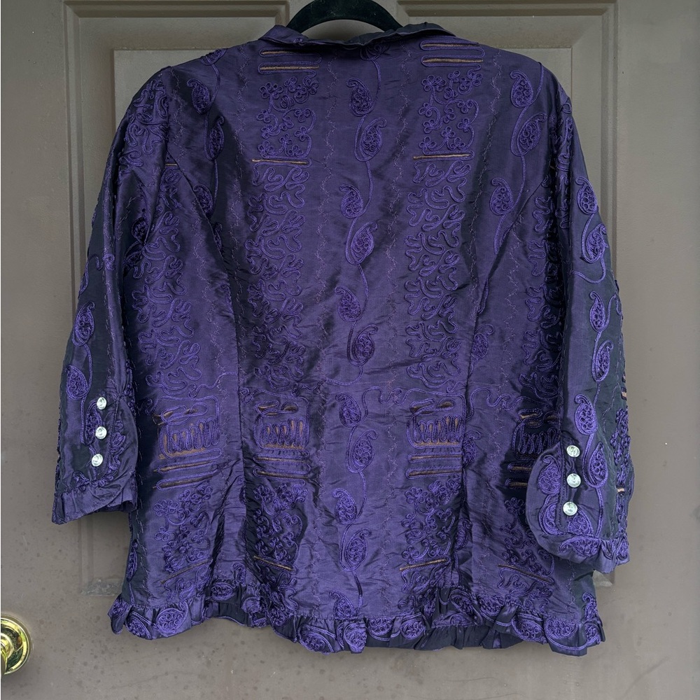 Agora Deep Purple Women's Blouse - Picture 2 of 4